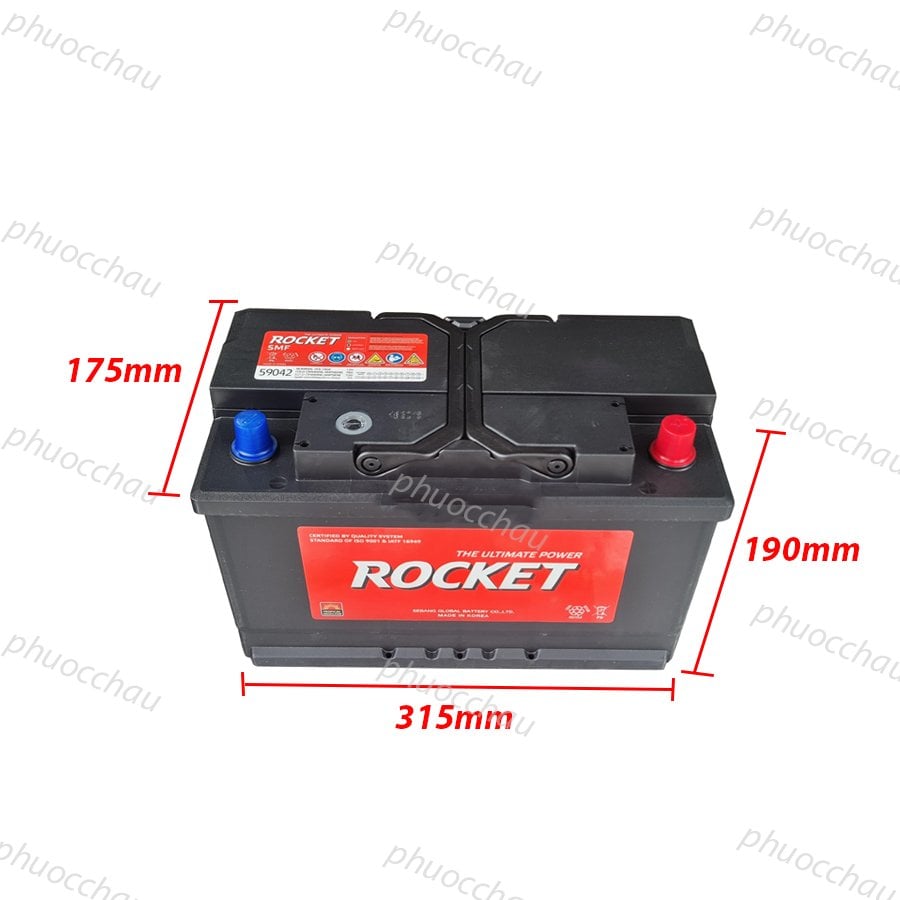Ảnh minh họa Ắc Quy ROCKET SMF 59042 (12V-90Ah) 1