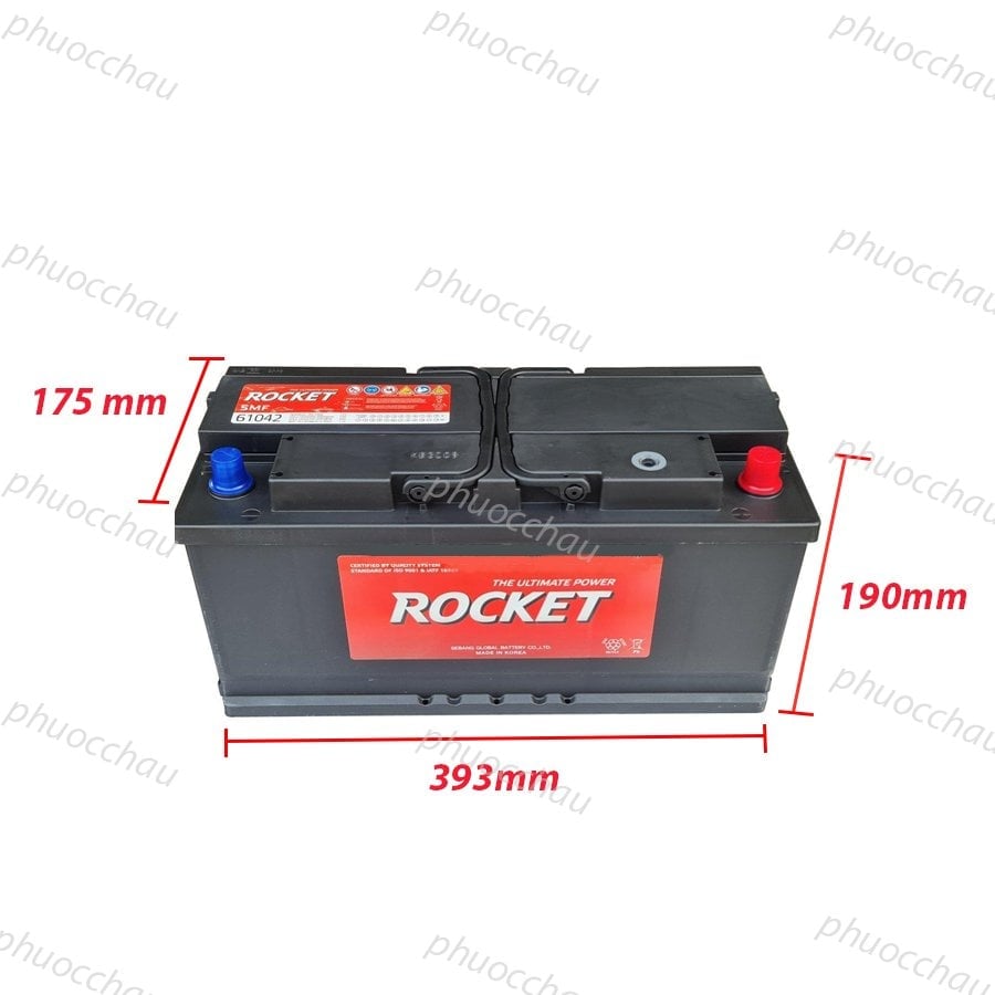 Ảnh minh họa Ắc Quy ROCKET SMF 61042 (12V-110Ah) 1
