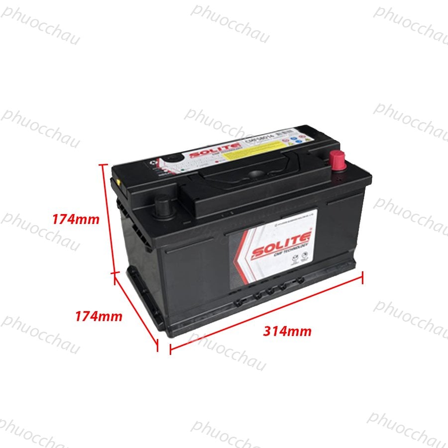 Ảnh minh họa Ắc Quy Solite DIN 58014 (12V-80AH) 1