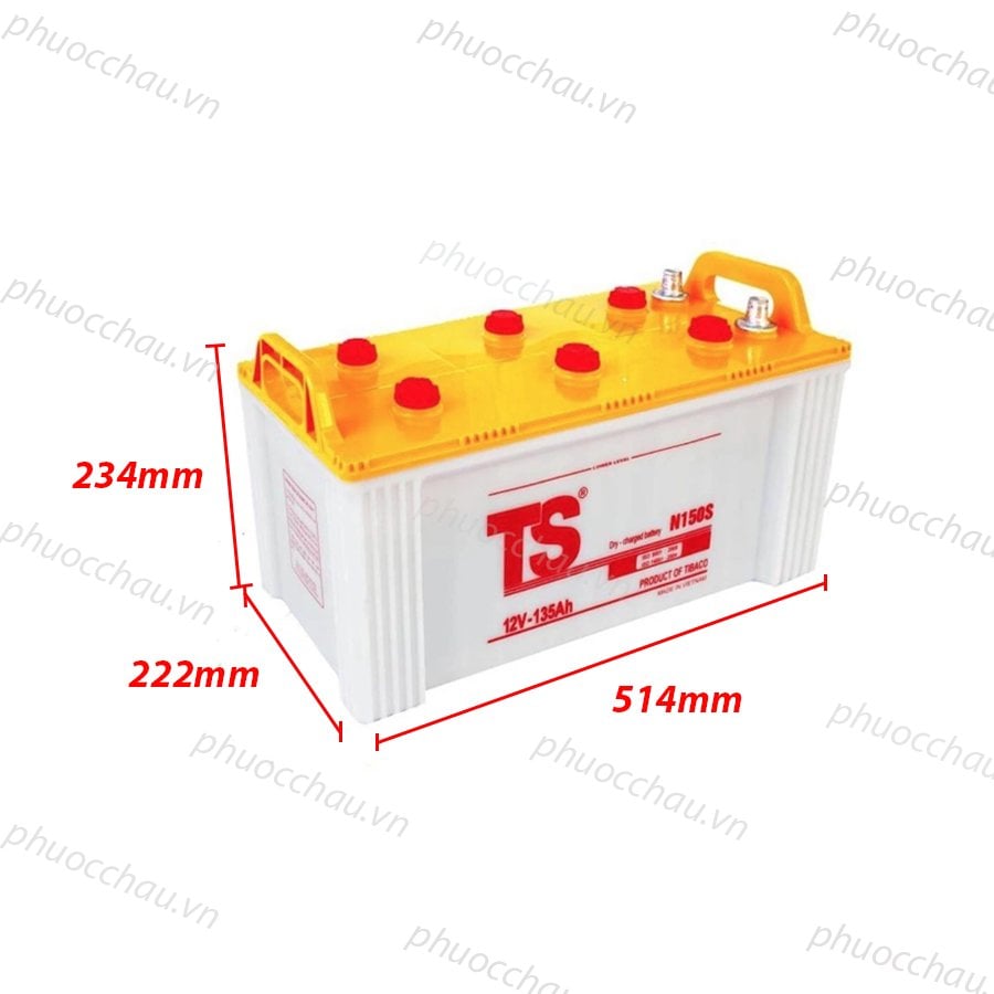 Ảnh minh họa Ắc Quy Tia Sáng N150S 12V-135Ah 2