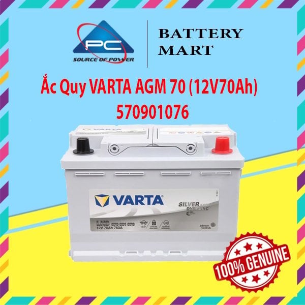 Ảnh minh họa Ắc Quy VARTA AGM 70 LN3 (12V70Ah) 570901076 1
