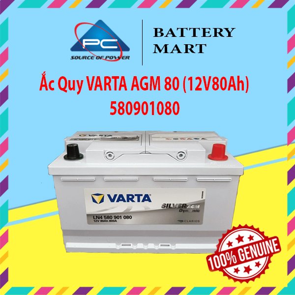 Ảnh minh họa Ắc Quy VARTA AGM 80 LN4 (12V80Ah) 580901080 1
