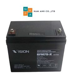  Ắc quy Vision 12V 75Ah, 6FM75-X dùng cho ups 