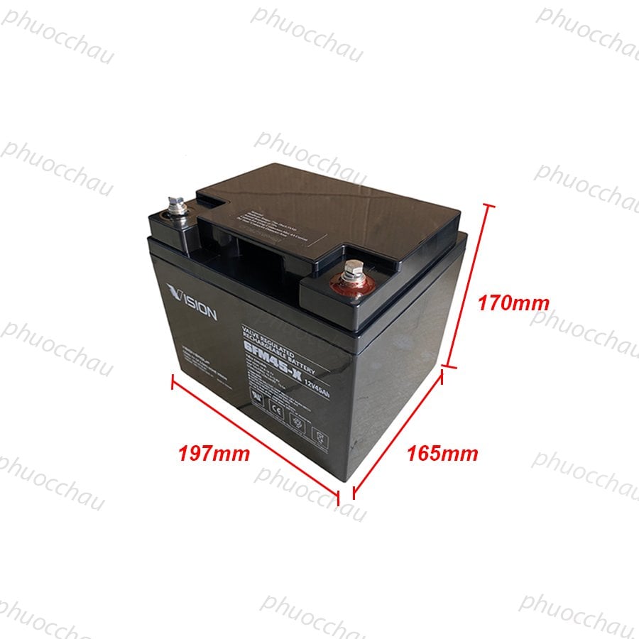 Ảnh minh họa Ăc Quy VISION 6FM45-X (12V-45AH) 2