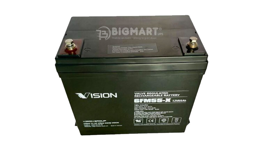 Ảnh minh họa Ắc quy Vision 6FM55-X (12V-55Ah) 1