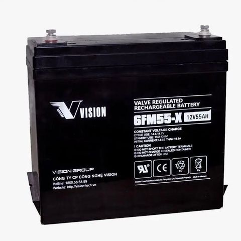 Ắc quy Vision 6FM55-X (12V-55Ah)