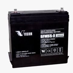  Ắc quy Vision 6FM55-X (12V-55Ah) 