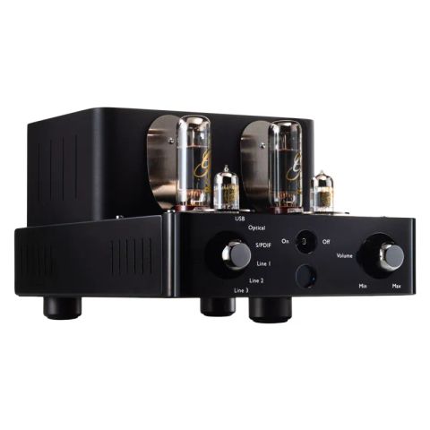 Amply Unison Research Simply Italy Black Edition, 4 bóng Gold Lion