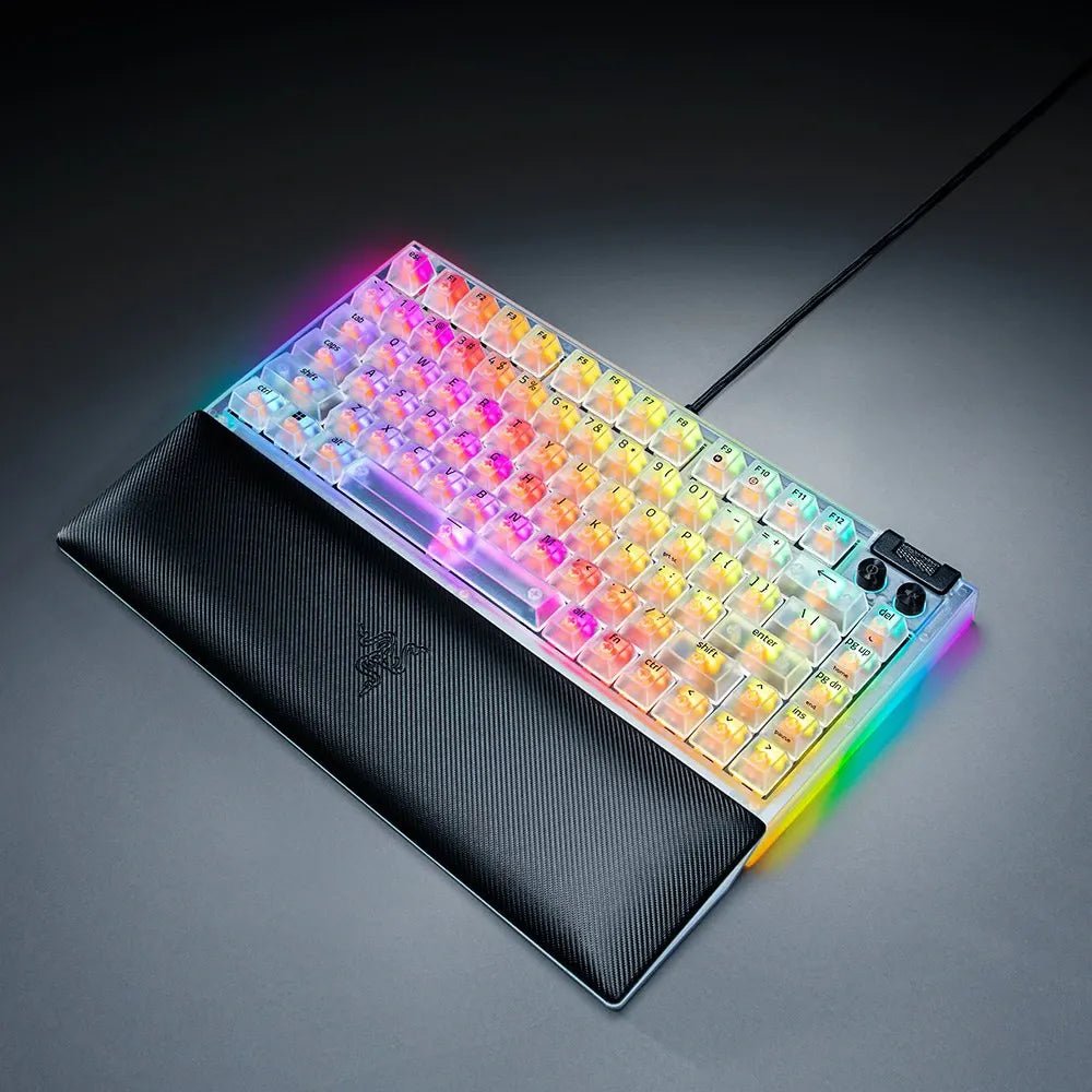 Ảnh minh họa Bàn phím gaming cơ có dây Razer BlackWidow V4 75% – Hot-Swappable, 8KHz, Chroma RGB (Phantom White, US Layout) 1