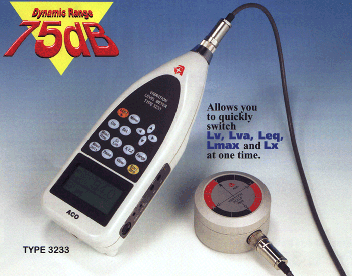 Ảnh minh họa ACO type 3233 (dB) thiết bị đo độ rung 3 chiều (30dB ~ 119dB) 2