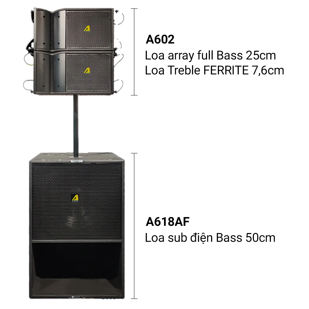 Ảnh minh họa Dàn âm thanh Line Array Active Actpro A6F 05 (sử dụng 100-300 khách, Loa line array từ ferrite) 3