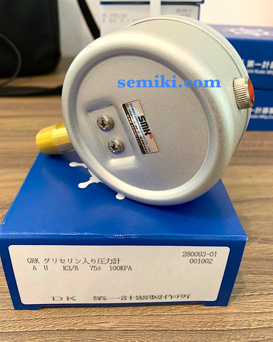 Ảnh minh họa DAIICHI KEIKI GRK-A đồng hồ đo áp suất 100KPA kèm Glycerin chống rung 2