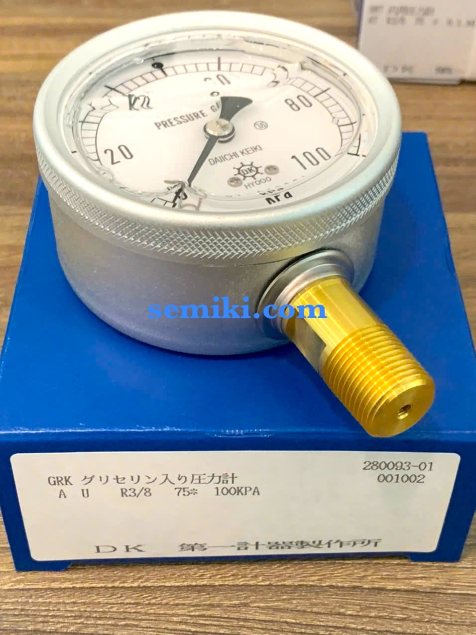 Ảnh minh họa DAIICHI KEIKI GRK-A đồng hồ đo áp suất 100KPA kèm Glycerin chống rung 3