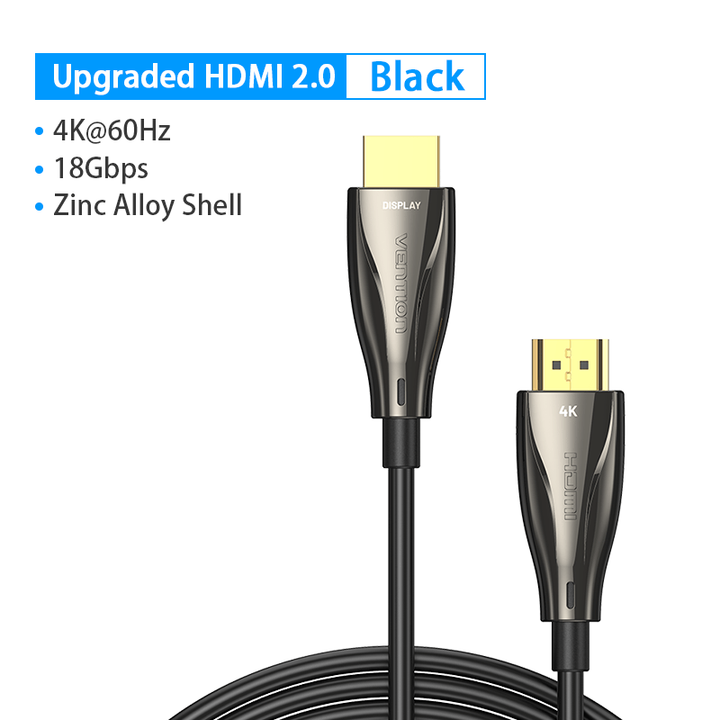 Vention Optical HDMI Male to Male HD Cable 50M Black Zinc Alloy Type ( ALABX) – Gift Box
