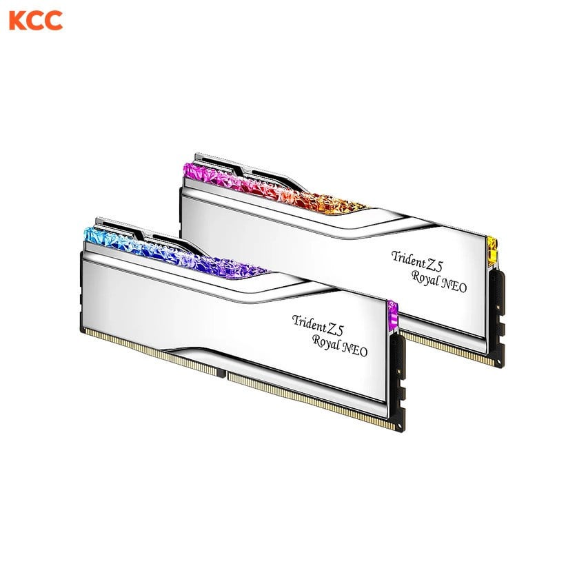 Ảnh minh họa Ram Desktop Gskill Trident Z5 Royal Neo 64GB (32GBx2) CL36 DDR5 6000Mhz Silver (F5-6000J2836G32GX2-TR5NS) 2