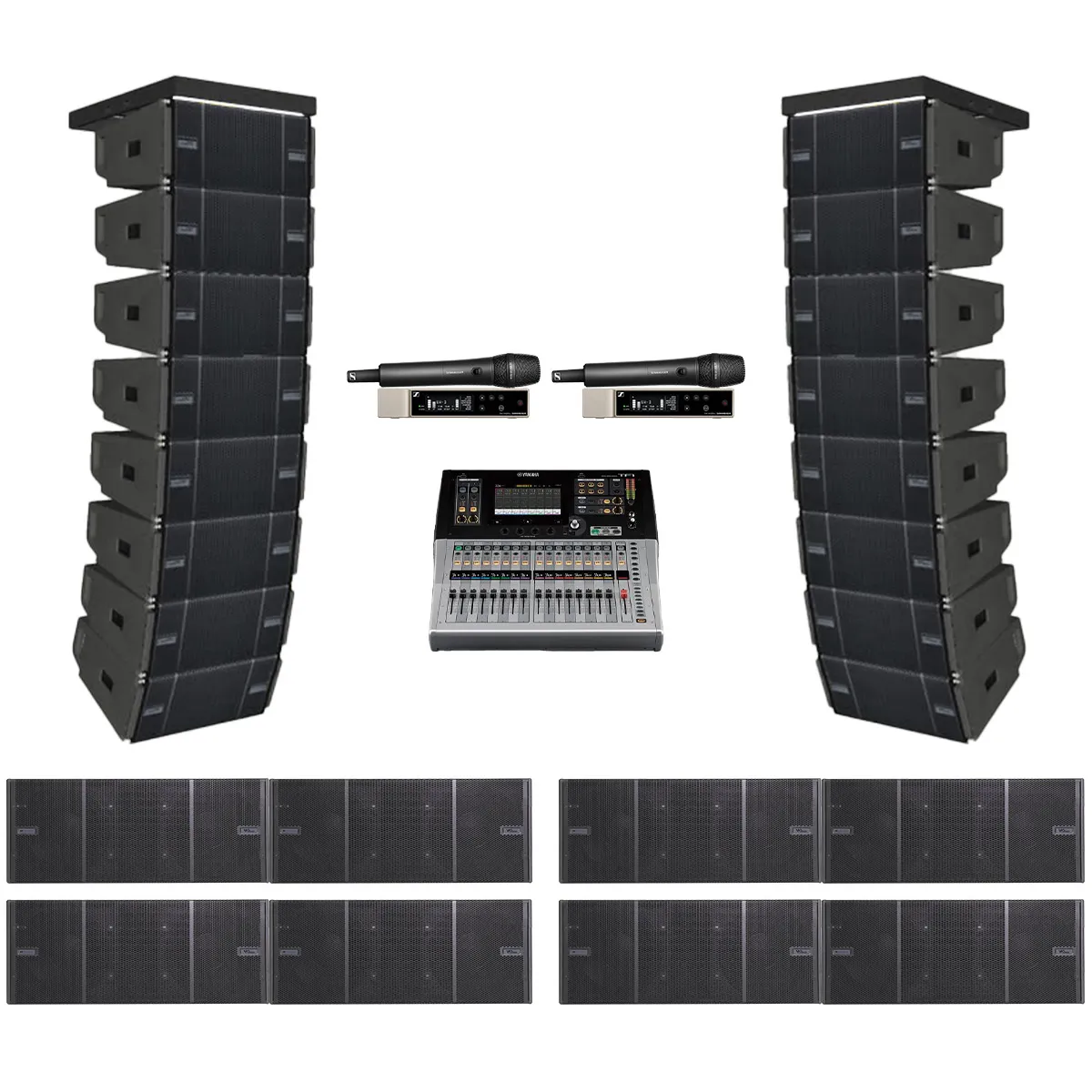 Ảnh minh họa Dàn Line Array Active dBTechnologies ITALY siêu cao cấp 04 (dBTechnologies DB Vio L1610, Vio S218F, Yamaha TF1...) 1