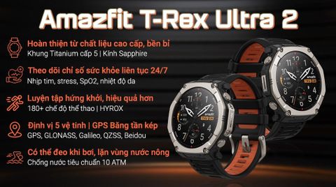 Amazfit T-Rex Ultra 2 51mm dây silicone