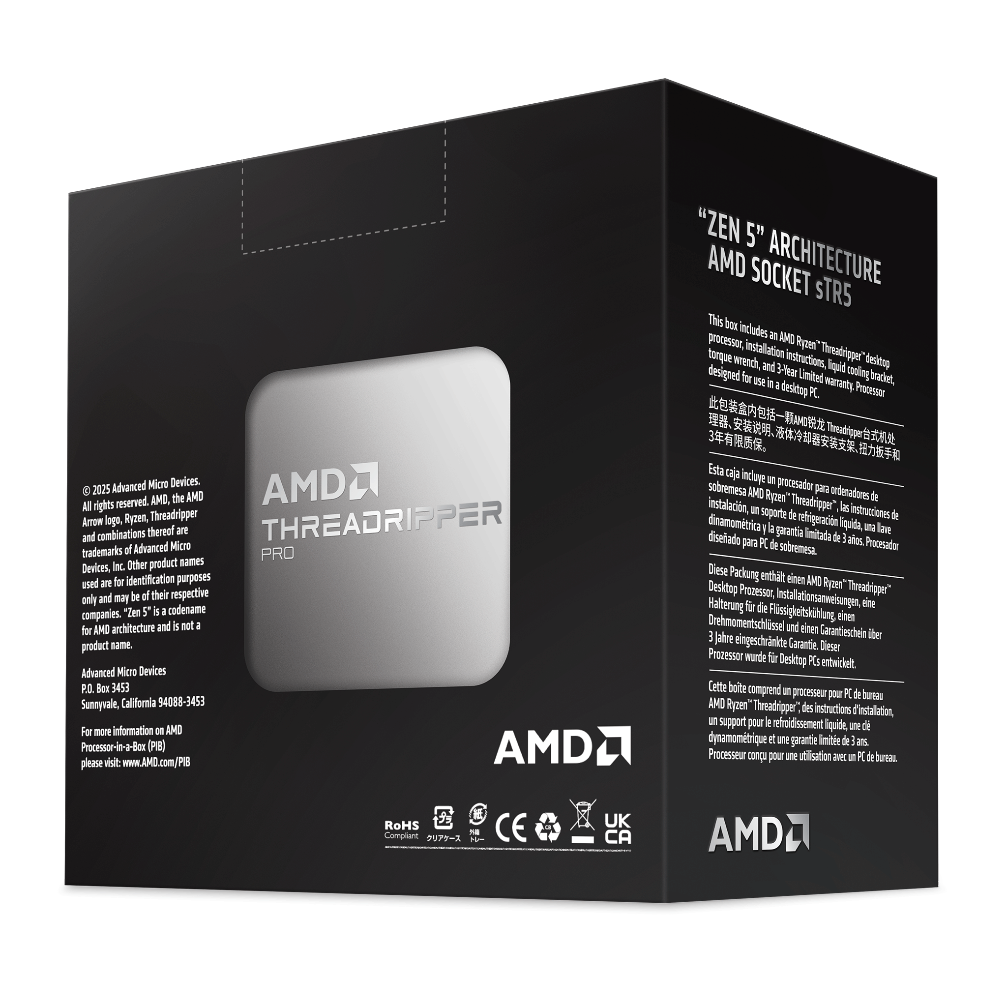 Ảnh minh họa CPU AMD Ryzen Threadripper PRO 9995WX | sTR5, 96 nhân/192 luồng, Max 5.4 GHz 3