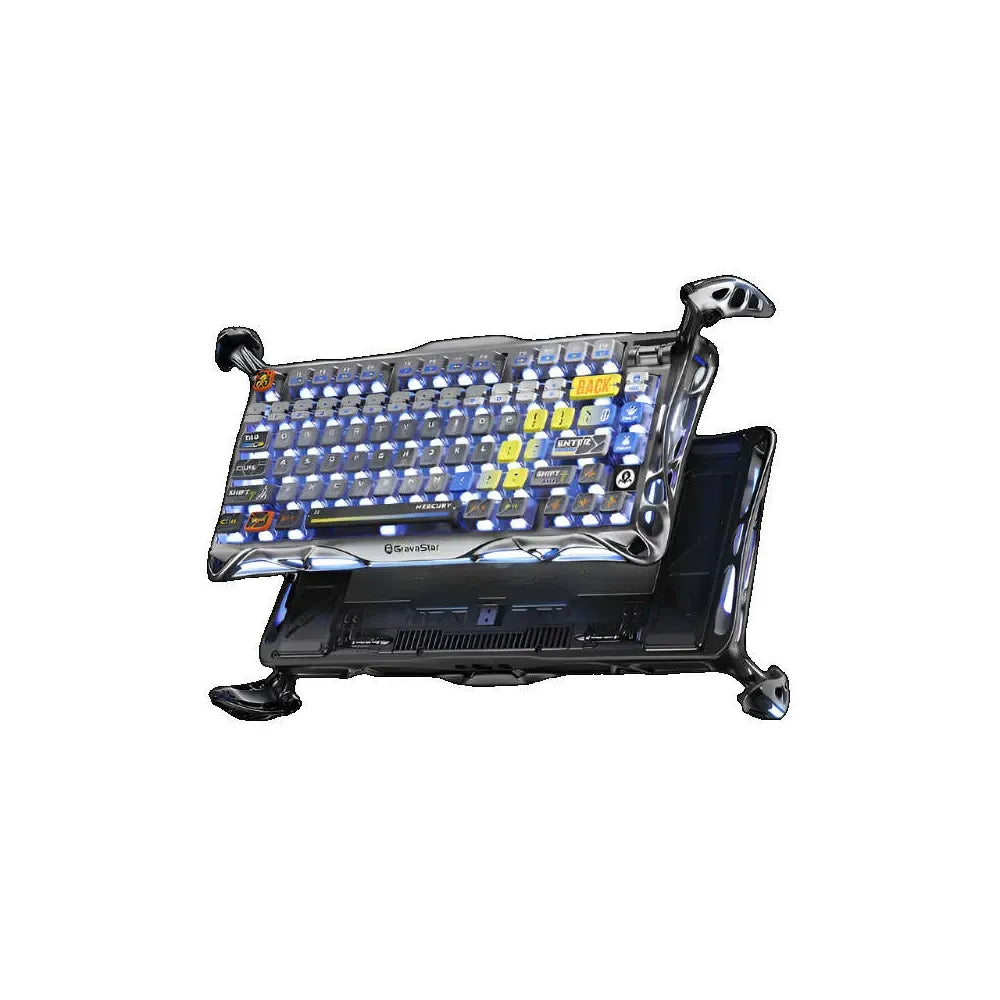 Bàn phím gaming cơ không dây 75% GravaStar Mercury K1 Pro màu Interstellar Silver
