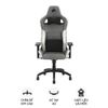 Ghế gaming CORSAIR T3 RUSH | Xám trắng, 120kg, Chân xoay, Lưng vải