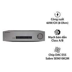  Amply Cambridge Audio CXA 61, 2 Kênh, 60W/CH (8 Ohm), Bluetooth 