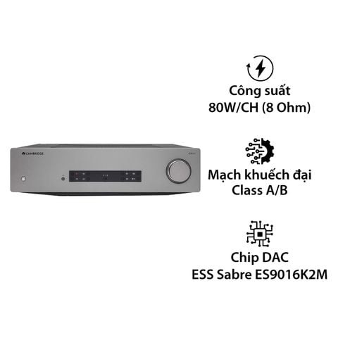 Amply Cambridge Audio CXA 81, 2 Kênh, 80W/CH, Bluetooth, Optical, USB