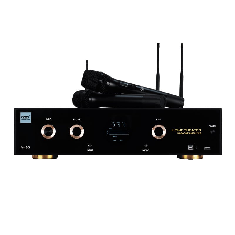 Ảnh minh họa Amply CAVS AH36, 600W x 2 Kênh, Bluetooth, 2 Micro Không Dây 1