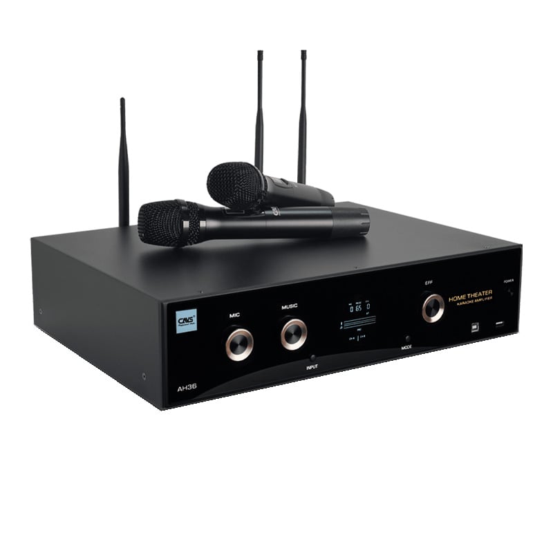 Ảnh minh họa Amply CAVS AH36, 600W x 2 Kênh, Bluetooth, 2 Micro Không Dây 3