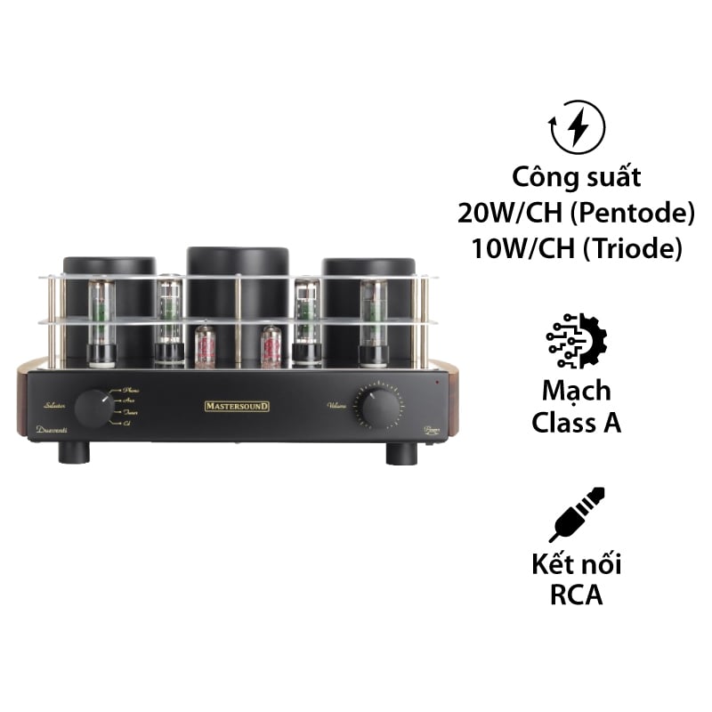Amply đèn Mastersound Dueventi, 2 Kênh, 20W/CH (Cấu hình Pentode)