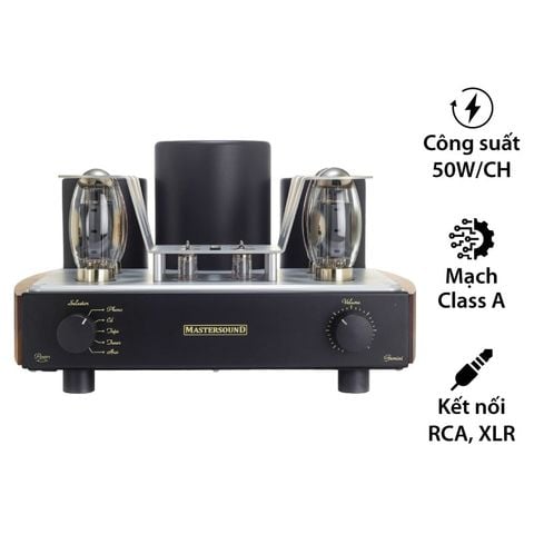 Amply đèn Mastersound Gemini, 2 Kênh, 50W/CH