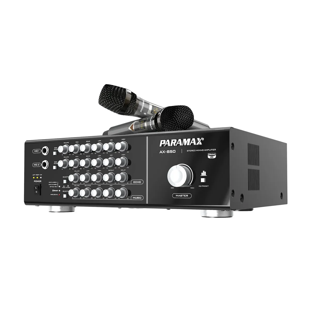 Ảnh minh họa Amply Paramax AX-850 (All in one, kèm 2 tay micro) 1
