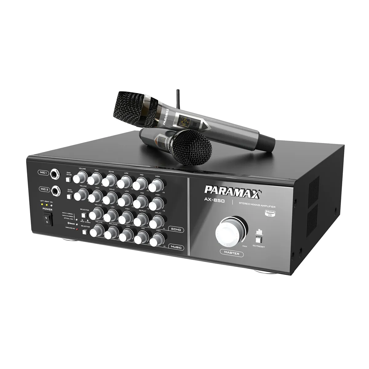 Ảnh minh họa Amply Paramax AX-850 (All in one, kèm 2 tay micro) 2