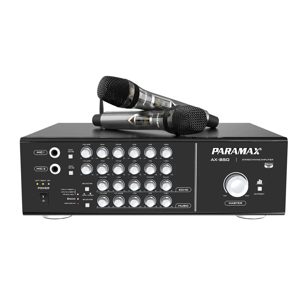 Ảnh minh họa Amply Paramax AX-850 (All in one, kèm 2 tay micro) 3