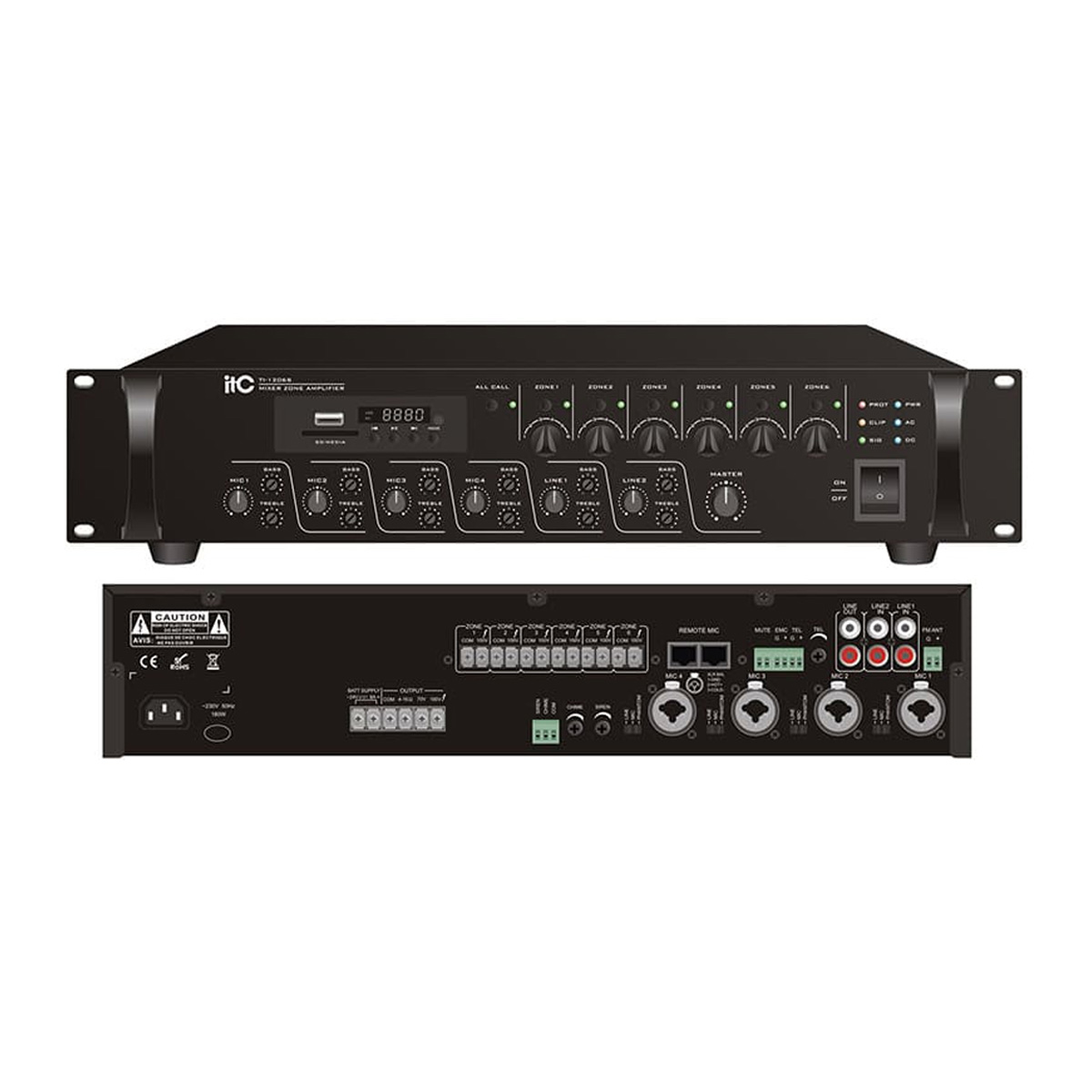 Amply phân vùng ITC TI-1206S (6 vùng)