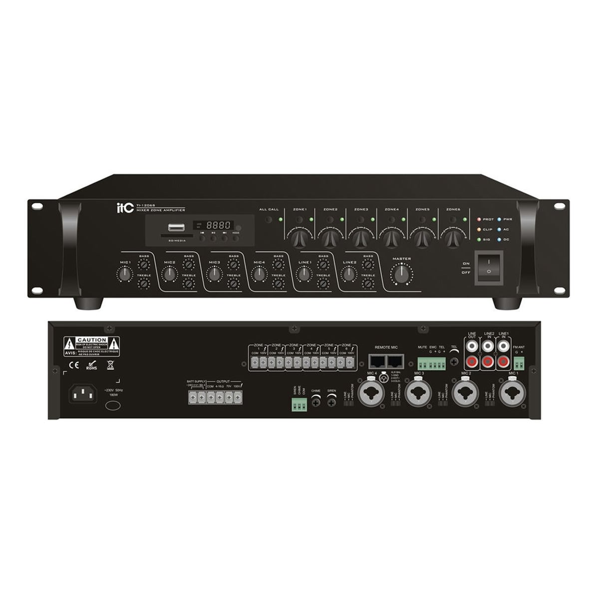 Amply phân vùng ITC TI-2406S (6 vùng)