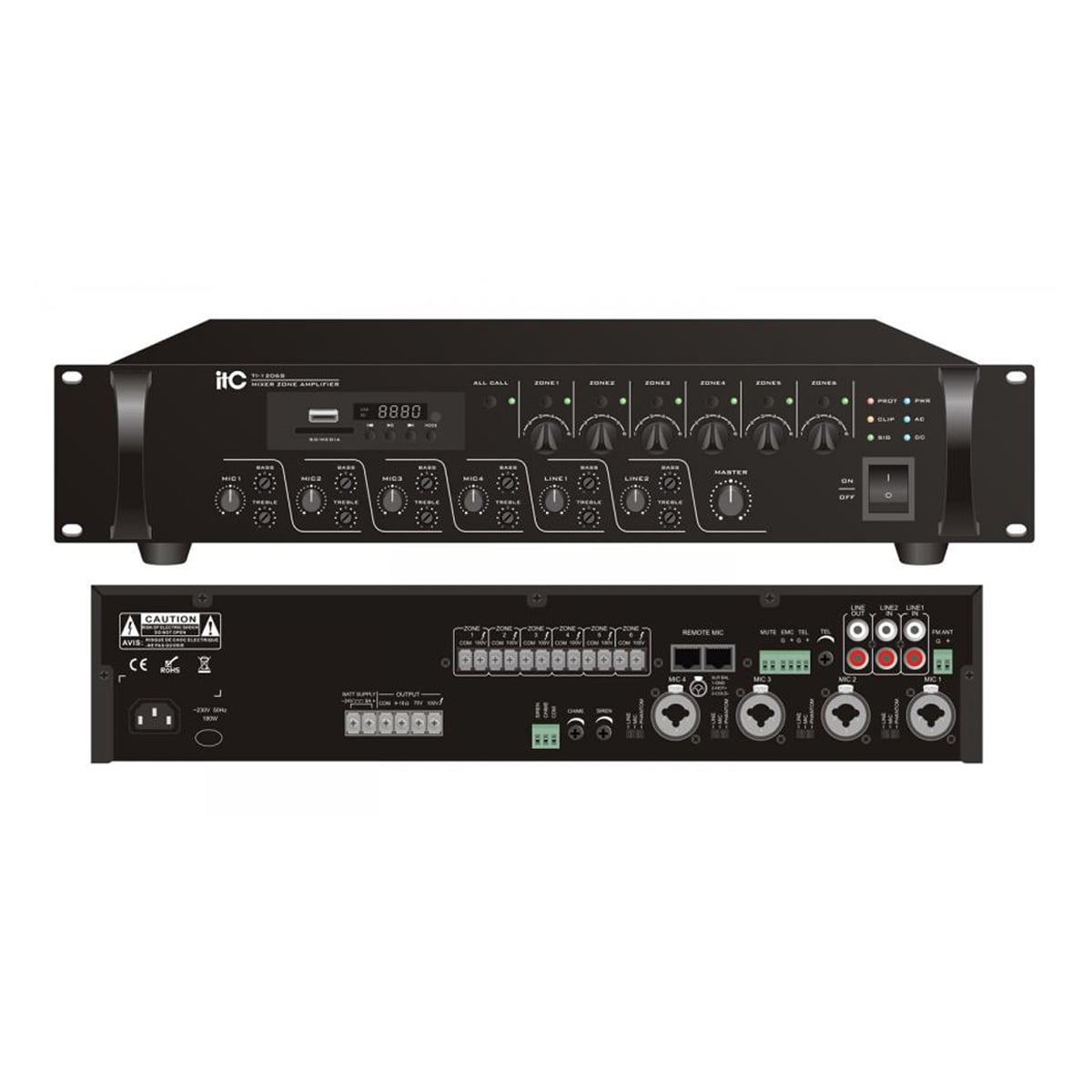 Amply phân vùng ITC TI-3506S (6 vùng)