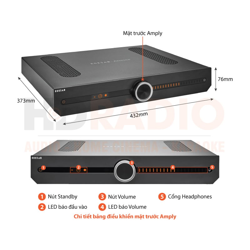 Ảnh minh họa Amply Roksan Attessa, 2 kênh, 80W/CH (8 Ohm), Có Bluetooth 2