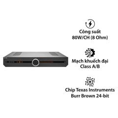  Amply Roksan Attessa, 2 kênh, 80W/CH (8 Ohm), Có Bluetooth 