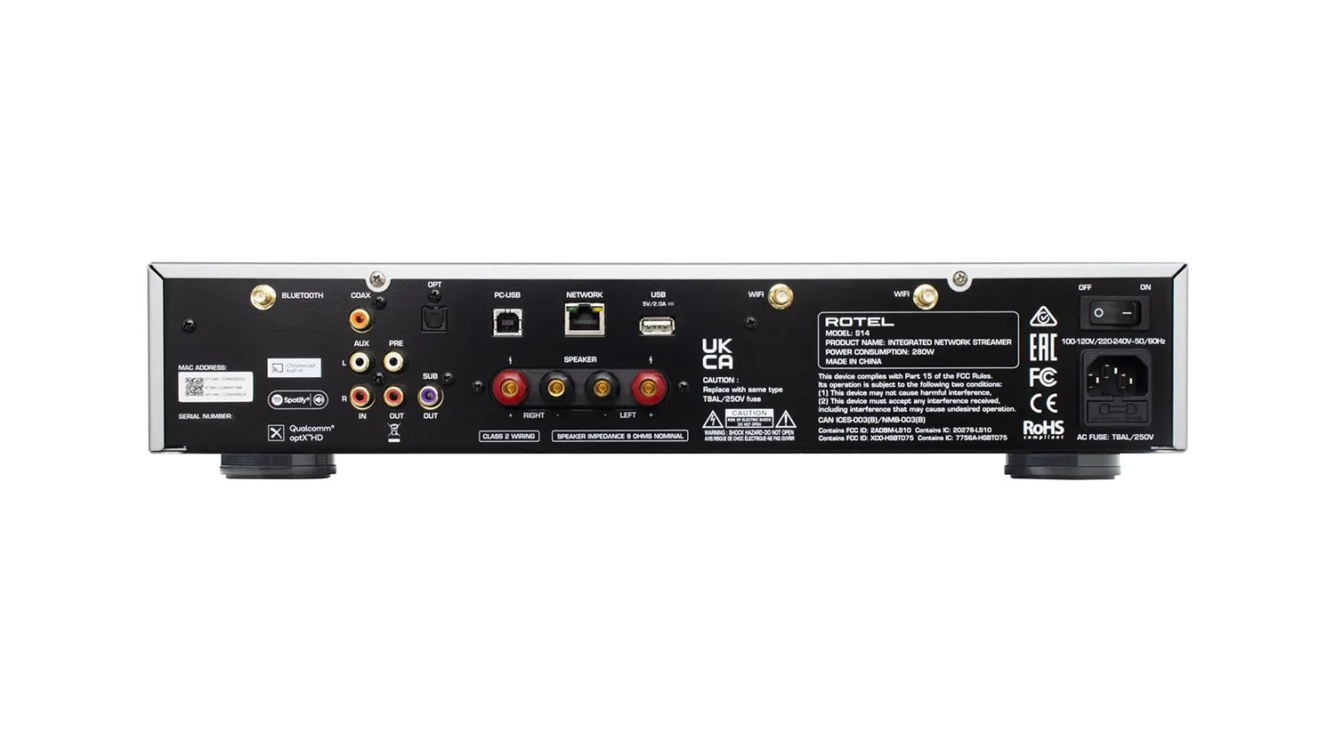 Ảnh minh họa Amply Rotel Integrated Network Stream S14 2