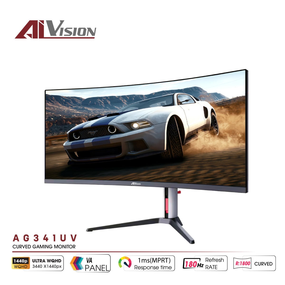 Ảnh minh họa MÀN HÌNH CONG VSP AIVISION AG341UV (34INCH/ UWQHD/ VA/ 200HZ/ 1MS/ FREESYNC) 1