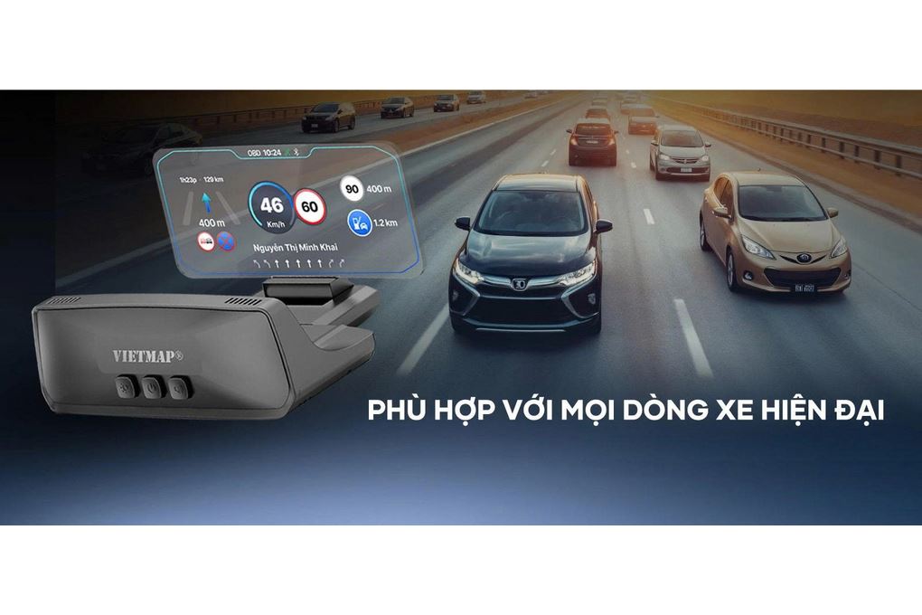 Ảnh minh họa Màn Hình HUD Xe Hơi LCD TFT 4.58 inch Hiển Thị Tốc Độ GPS Vietmap H50 3