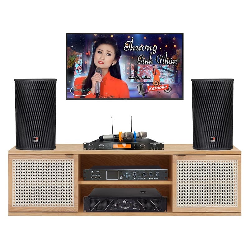 Dàn Karaoke cao cấp HDR33( Tecnare E10 + Công suất + Vang số + Micro không dây )