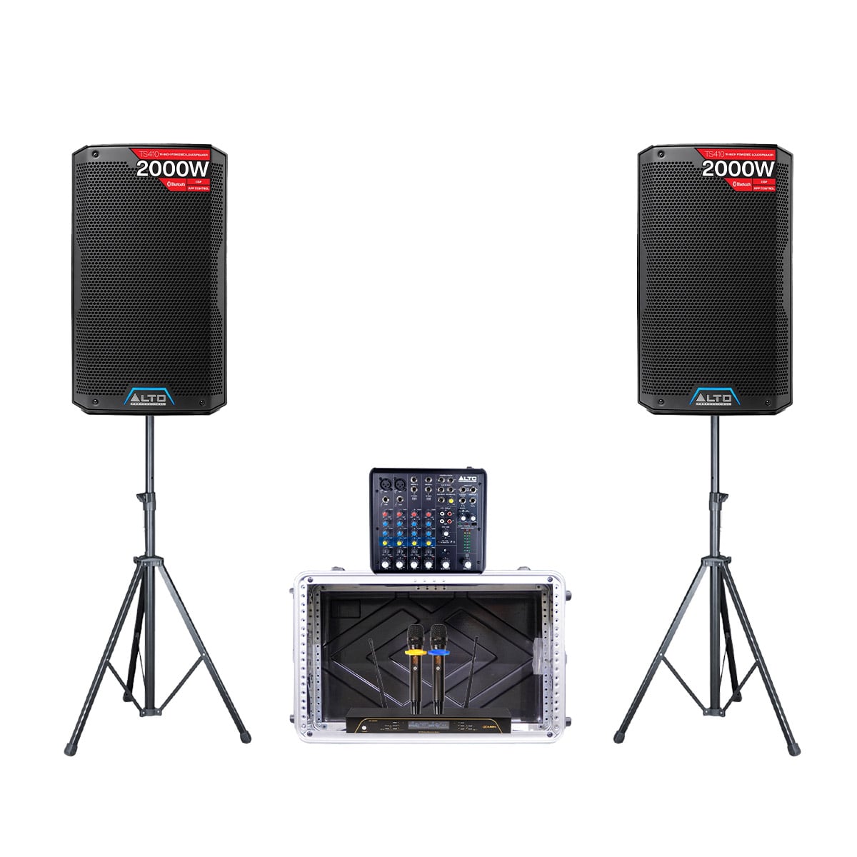 Dàn karaoke - Sân khấu mini Alto 22 (Alto TS410, Alto TRUEMIX600 , BIK BJ-U200, Tủ ABS 6UM)