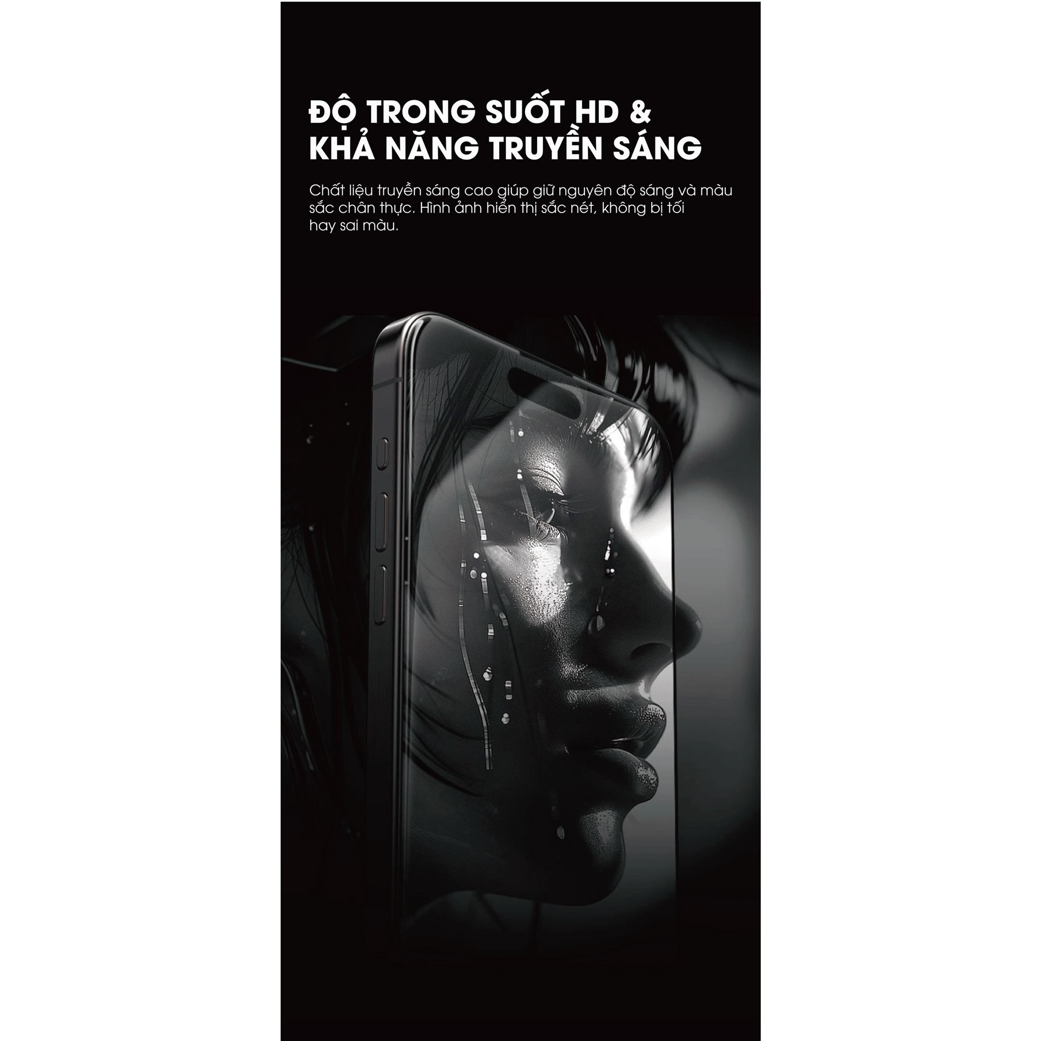 Ảnh minh họa Miếng dán kính cường lực Sapphire iPhone 18 Pro Max Mipow IRONBULL BJ817-BK 2