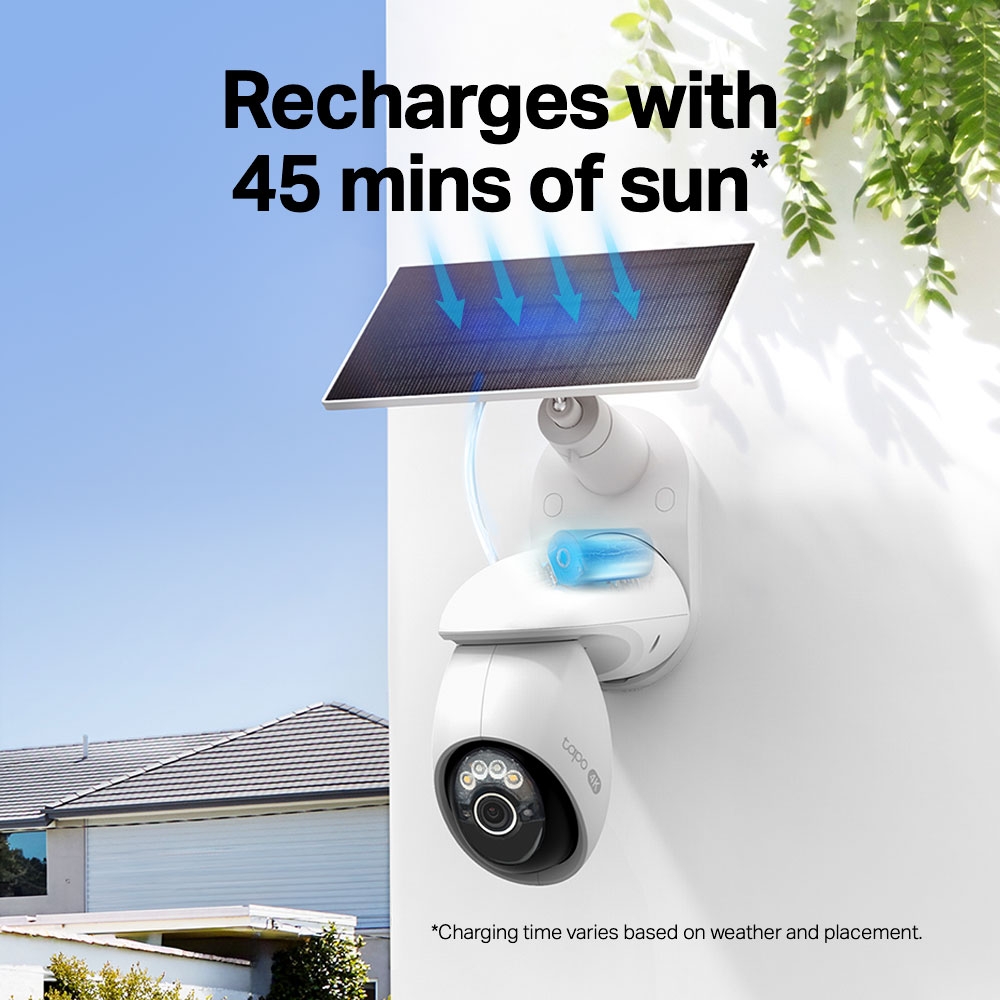 Ảnh minh họa Kit Camera An Ninh Quay Quét Năng Lượng Mặt Trời Tích Hợp Đèn Pha Tapo C660 KIT 3