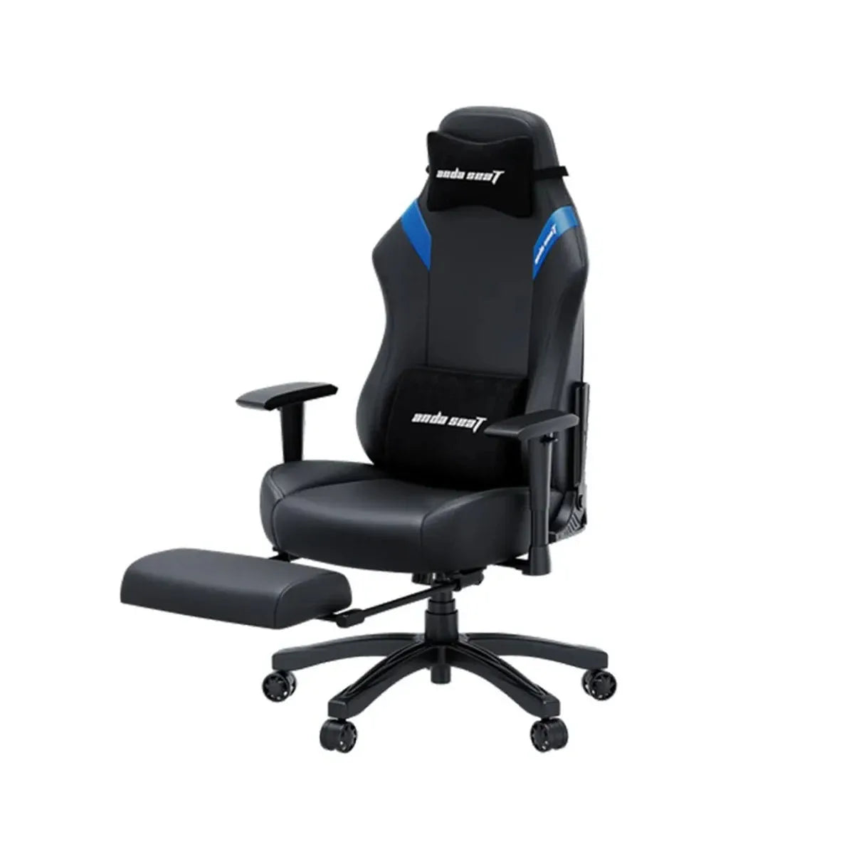 Ảnh minh họa AndaSeat Luna Pro – Ghế gaming cỡ lớn bọc da PVC kèm gác chân - Đen/Xanh 1