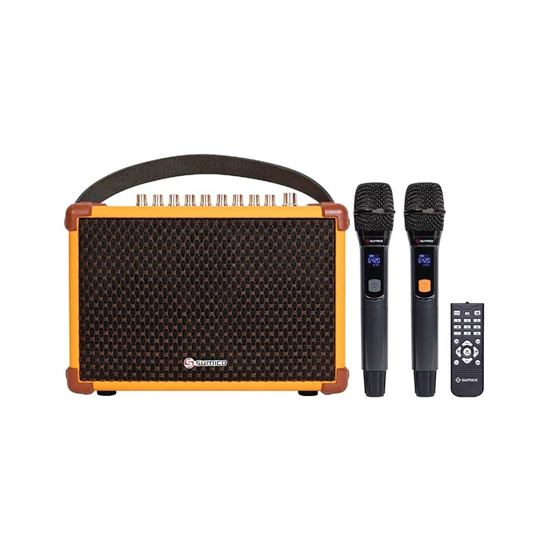 Ảnh minh họa Loa Sumico Bella 42 Chính Hãng, Pin 8h, Công Suất 100W, Bluetooth, AUX, USB, Optical, HDMI, Kèm 2 Micro 1