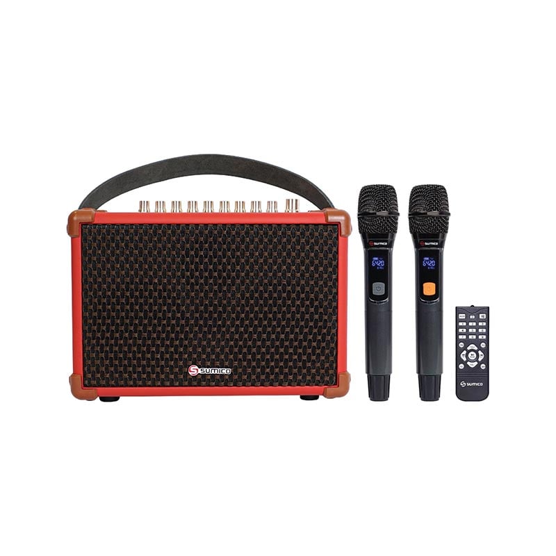 Ảnh minh họa Loa Sumico Bella 42 Chính Hãng, Pin 8h, Công Suất 100W, Bluetooth, AUX, USB, Optical, HDMI, Kèm 2 Micro 3