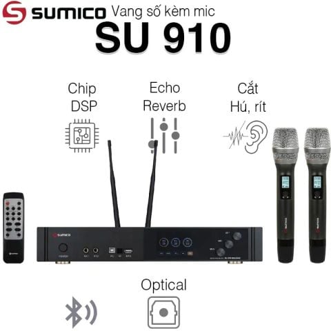 Vang số Sumico SU 910, HDMI ARC, Optical, USB, Bluetooth 5.0, Đi kèm 2