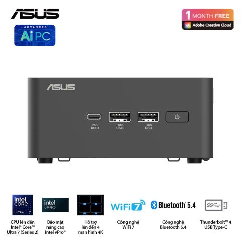 Máy tính Mini PC ASUS NUC 15 Pro Tall (Ultra 5 225H)